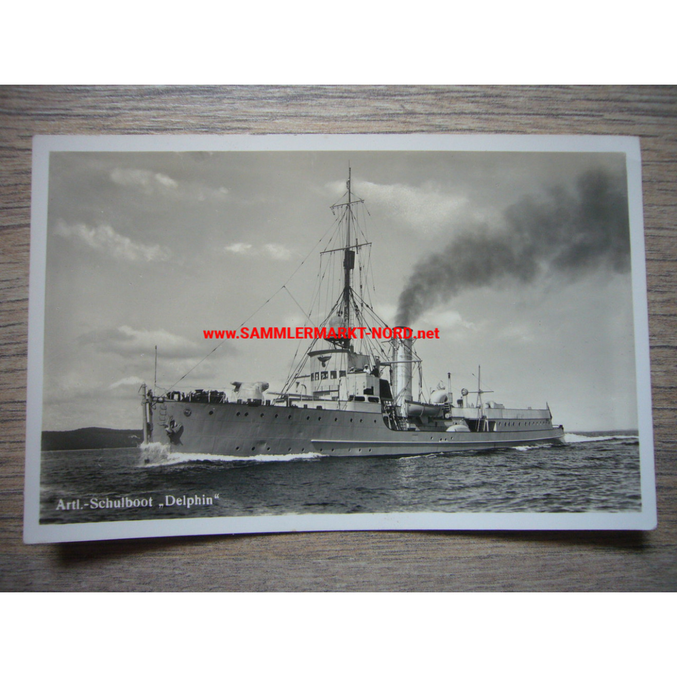 Kriegsmarine - Artillerie Schulboot Delphin - Postkarte
