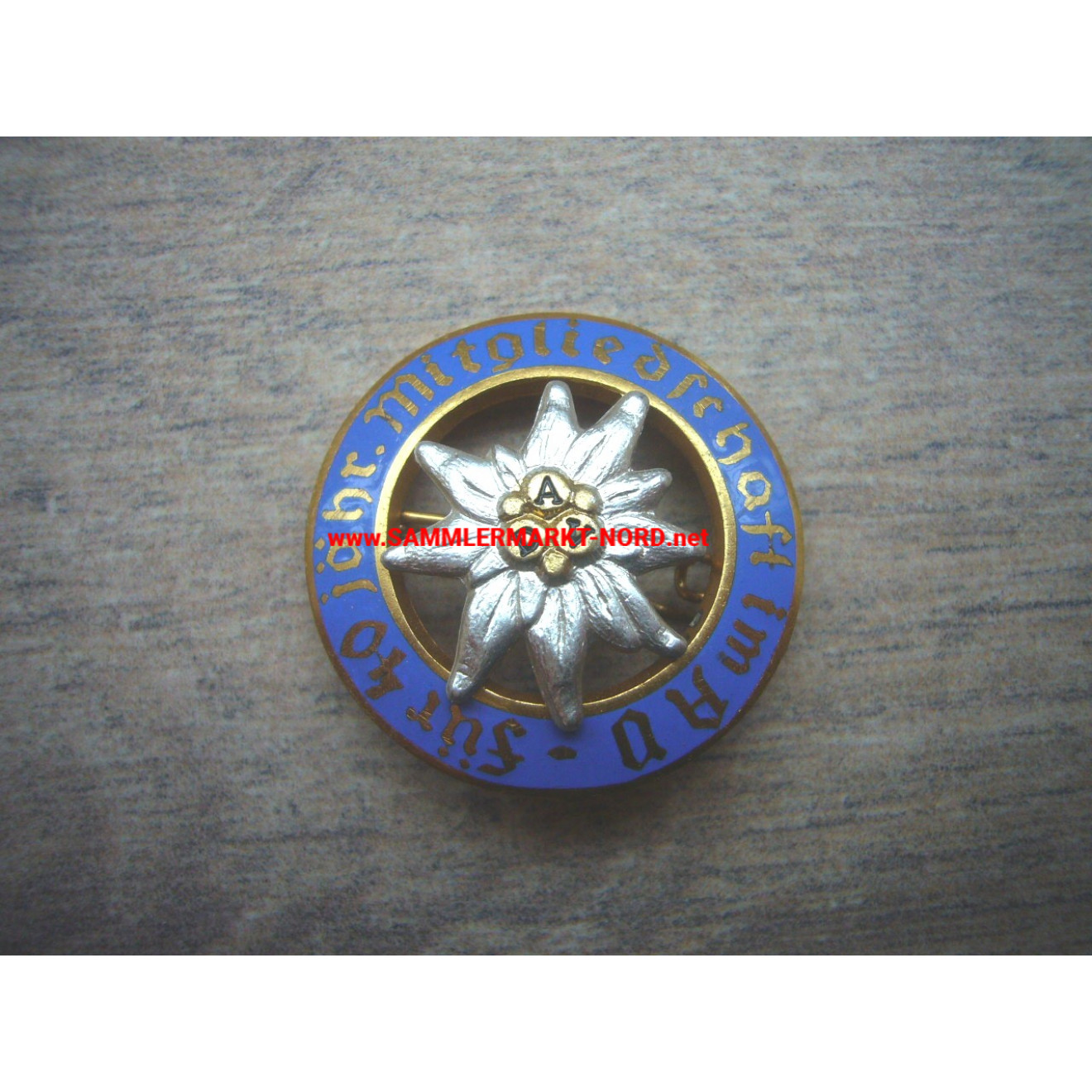 DAV German Alpine Club - Badge of honor for 40 years membership - 30 mm version