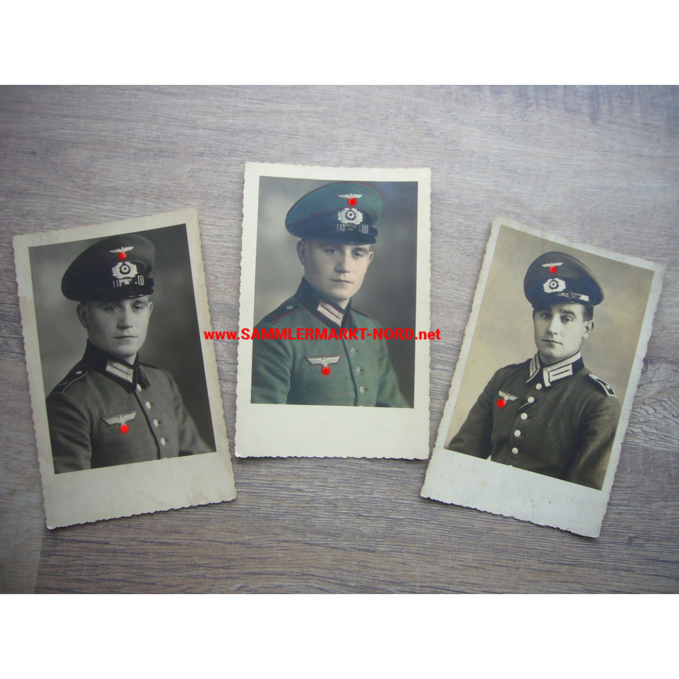 3 x portrait photo Wehrmacht Artillery Regiment 131