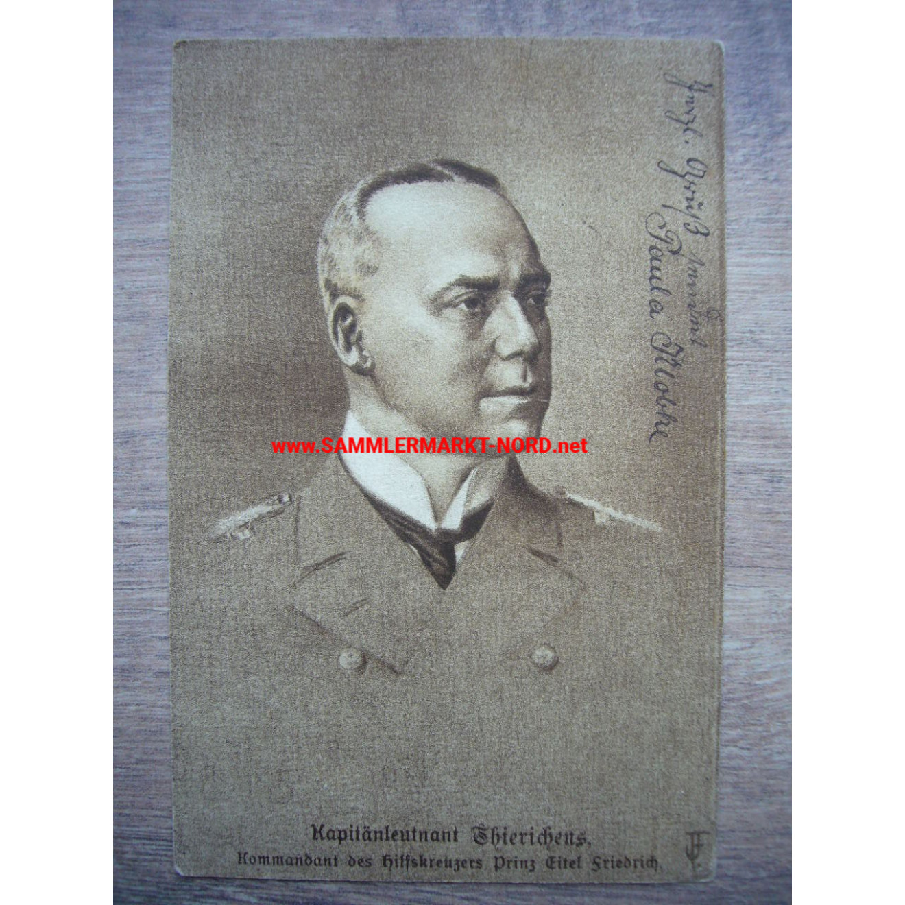 Imperial Navy - Kapitänleutnant Thierichens - Commander of the auxiliary cruiser Prinz Eitel Friedrich