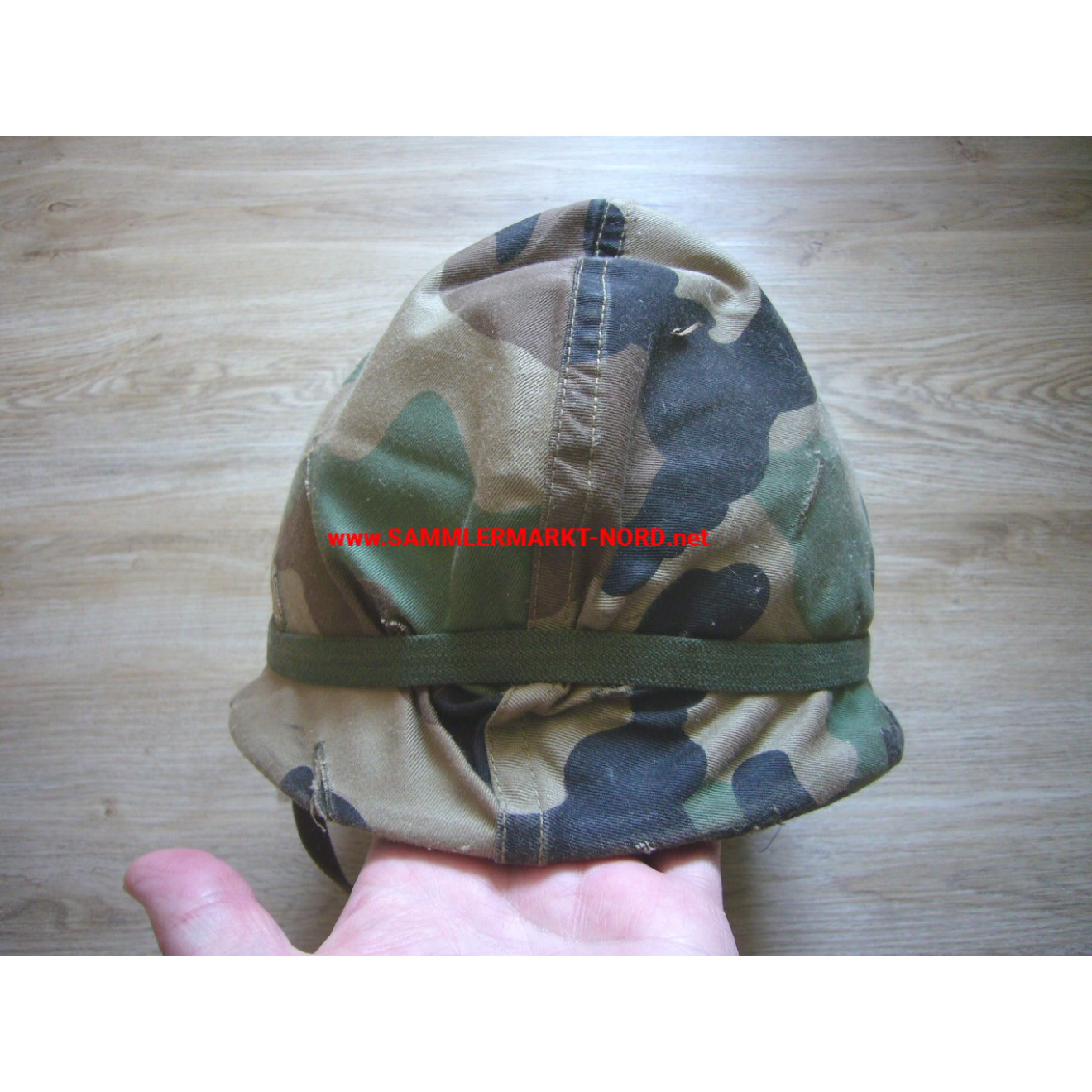 USA steel helmet M1 with inner helmet and camouflage cover