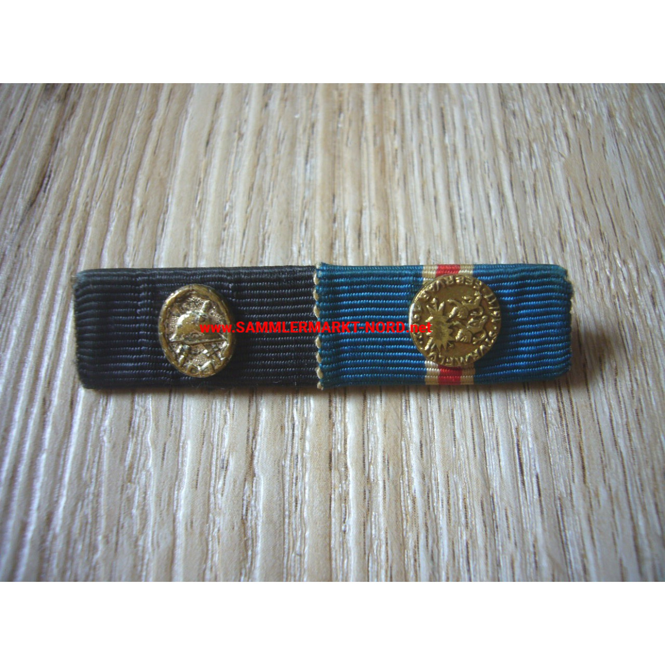 Ribbon clasp 1957 - Wound Badge in silver & Schleswig-Holstein Storm Surge Medal 1962