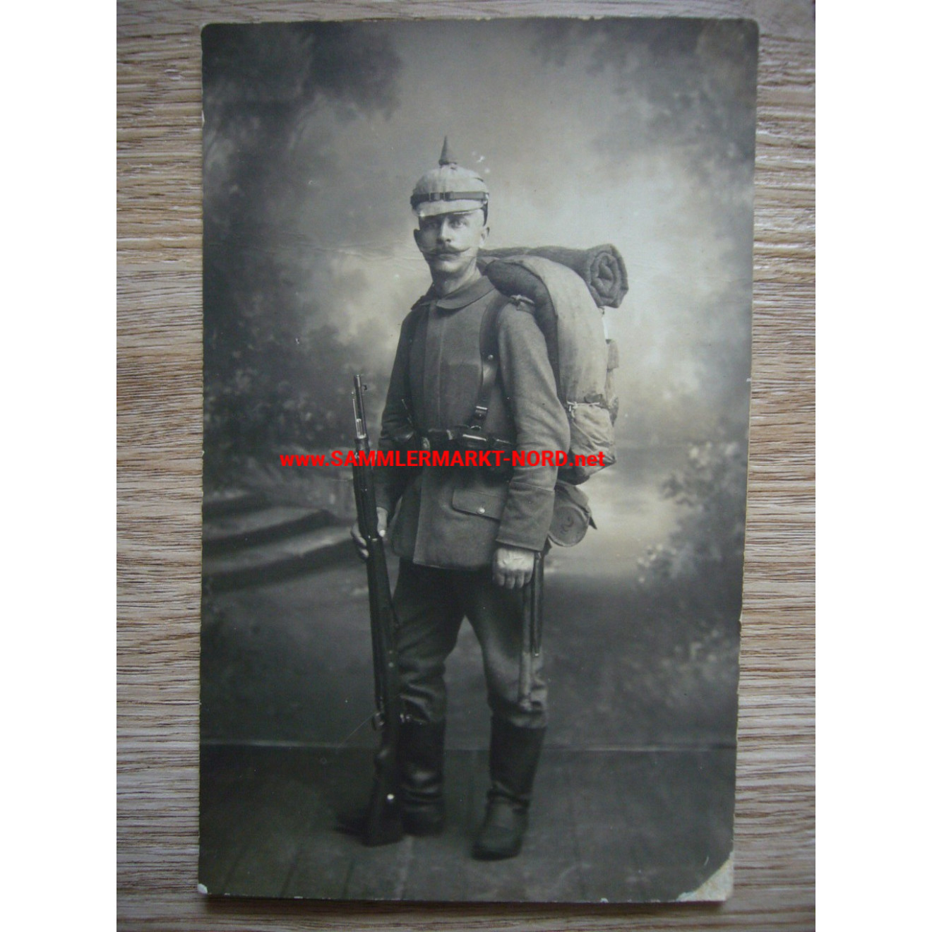 Field grey infantryman with pickelhaube & marching pack - Breisach