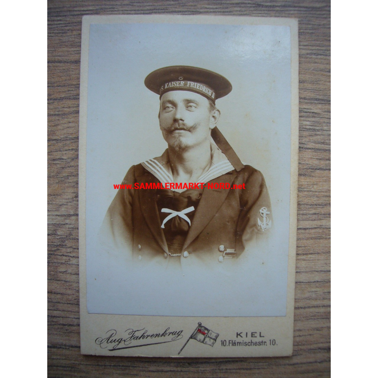 Cabinet photo - Imperial Navy - Sailor of the SMS Kaiser Friedrich III