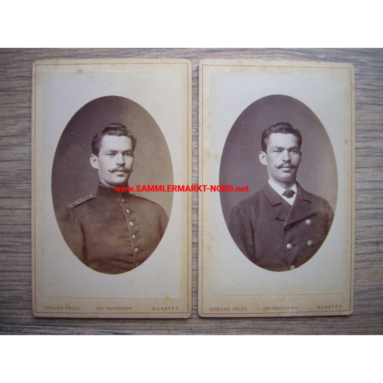 2 x cabinet photo - 2nd Westphalian Field Artillery Regiment No. 22