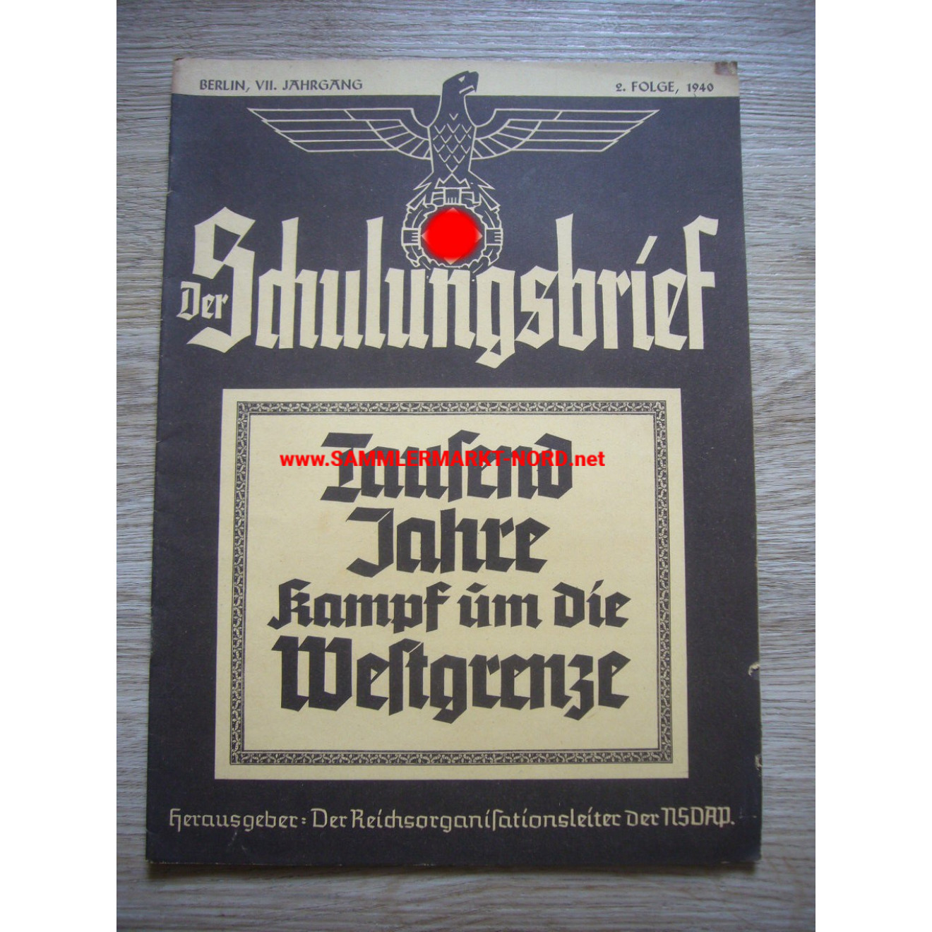 Der Schulungsbrief (NSDAP) - 2. Folge 1940