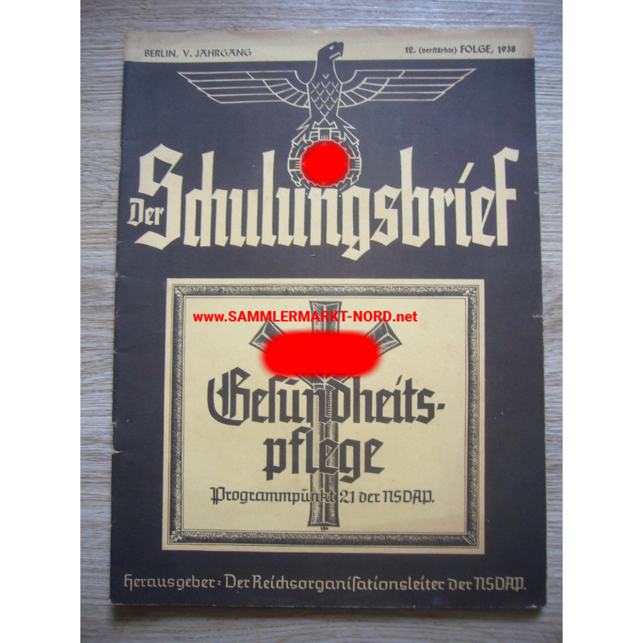 Der Schulungsbrief (NSDAP) - 12. edition 1938