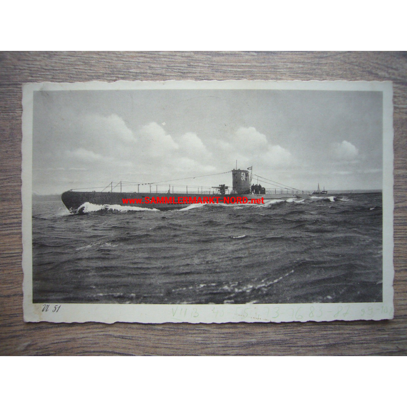 Kriegsmarine Postkarte - U-Boot U 51