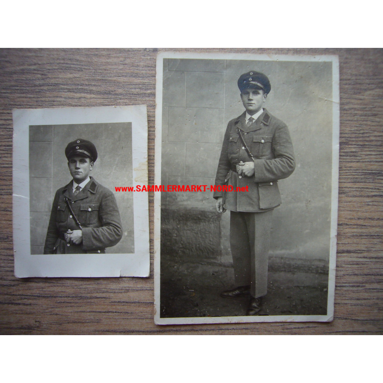 2 x Portrait Foto FAD Freiwilliger Arbeitsdienst - Arbeitsmann