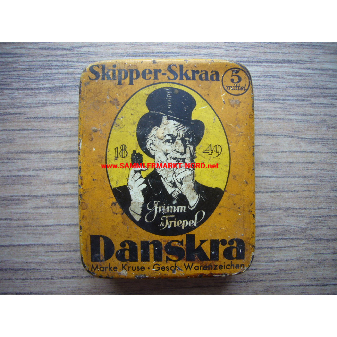 Wehrmacht - sutler - Skipper Skraa - Danskra - Grimm & Triepel snuff - tin can