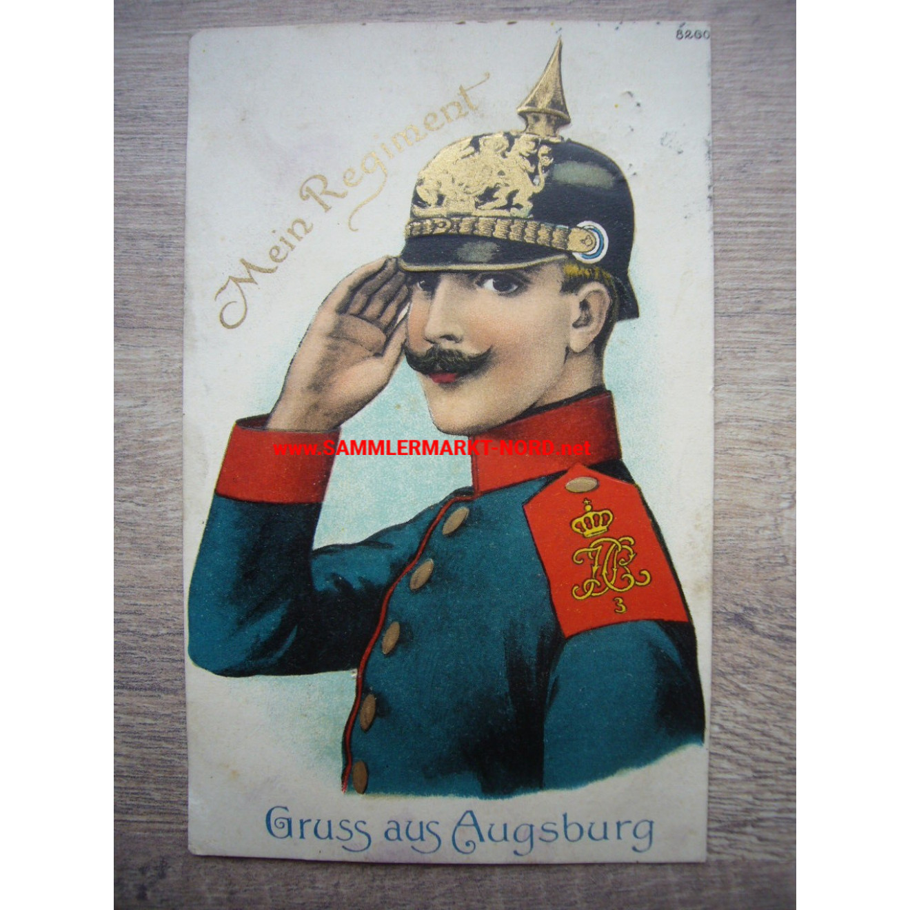 Greetings from Augsburg - Royal Bavarian 3rd Infantry Regiment ‘Prince Charles of Bavaria’ - Regimental postcard