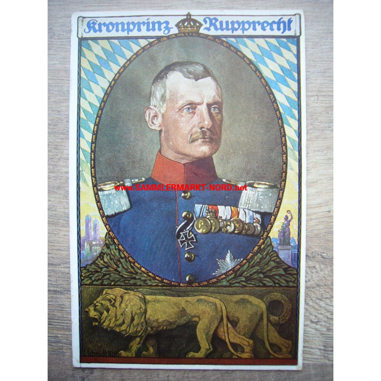 Kronprinz Rupprecht von Bayern - Postkarte 1915