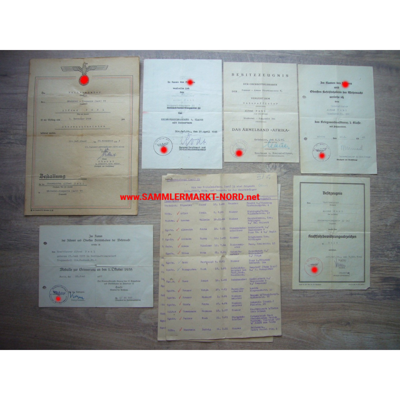 Document group DAK German Africa Corps - 21st Armoured Division - Bakery Company 200