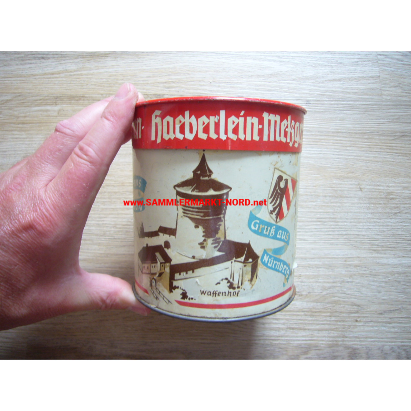 Wehrmacht - sutlers - Haeberlein-Metzger gingerbread, Nuremberg - tin can