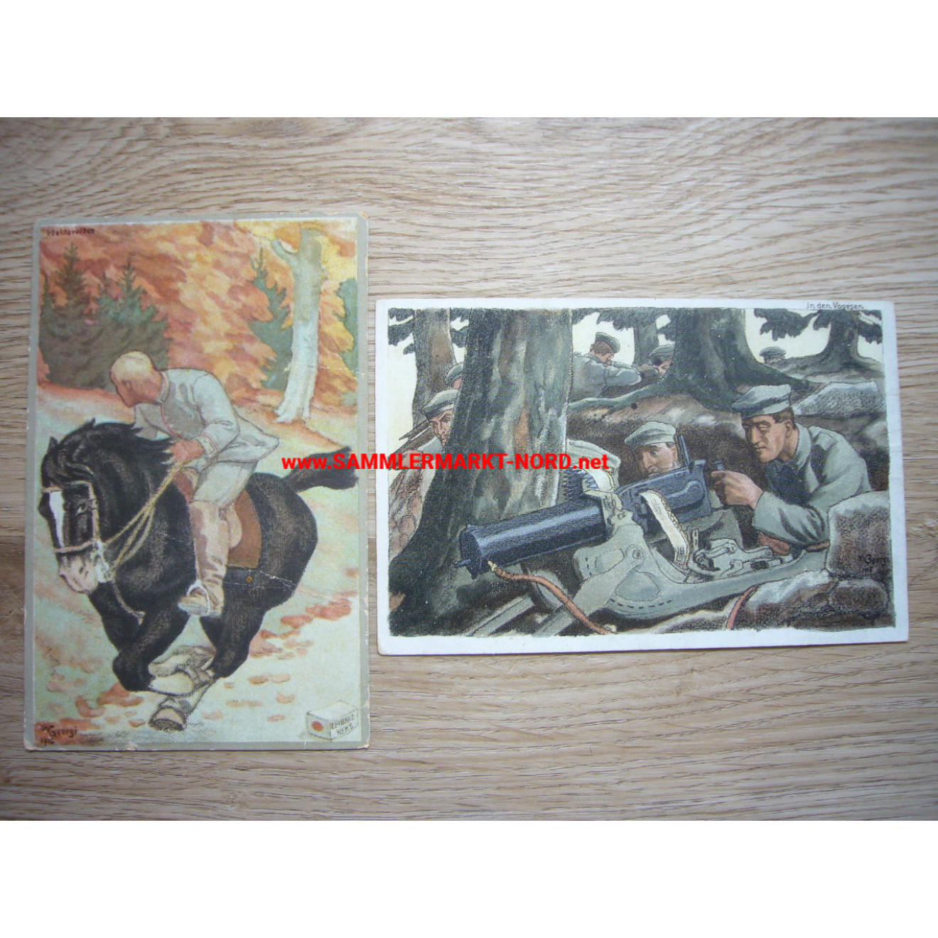 2 x advertising postcards - Leibniz Kekse - Bahlsen Keksfabrik, Hannover