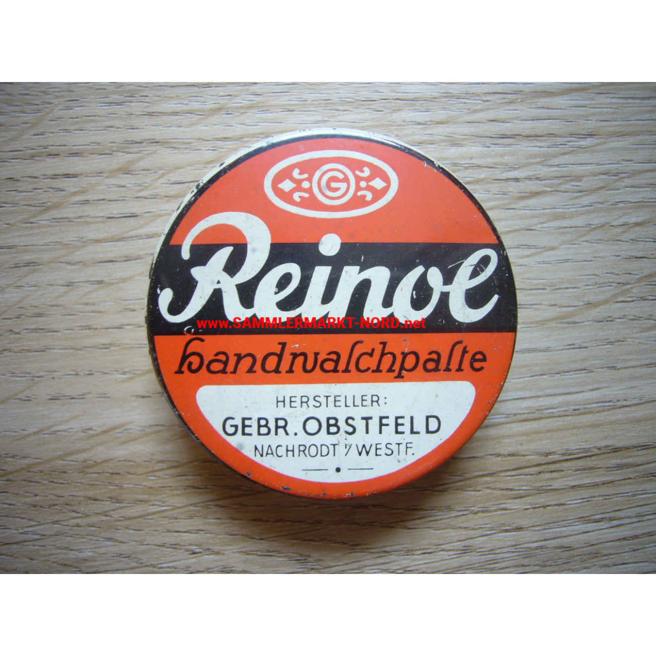 Wehrmacht sutlers - Reinol hand wash paste - tin can with contents