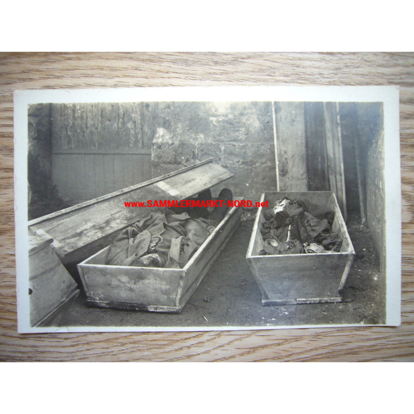 Dead German soldiers in coffins - killed in action