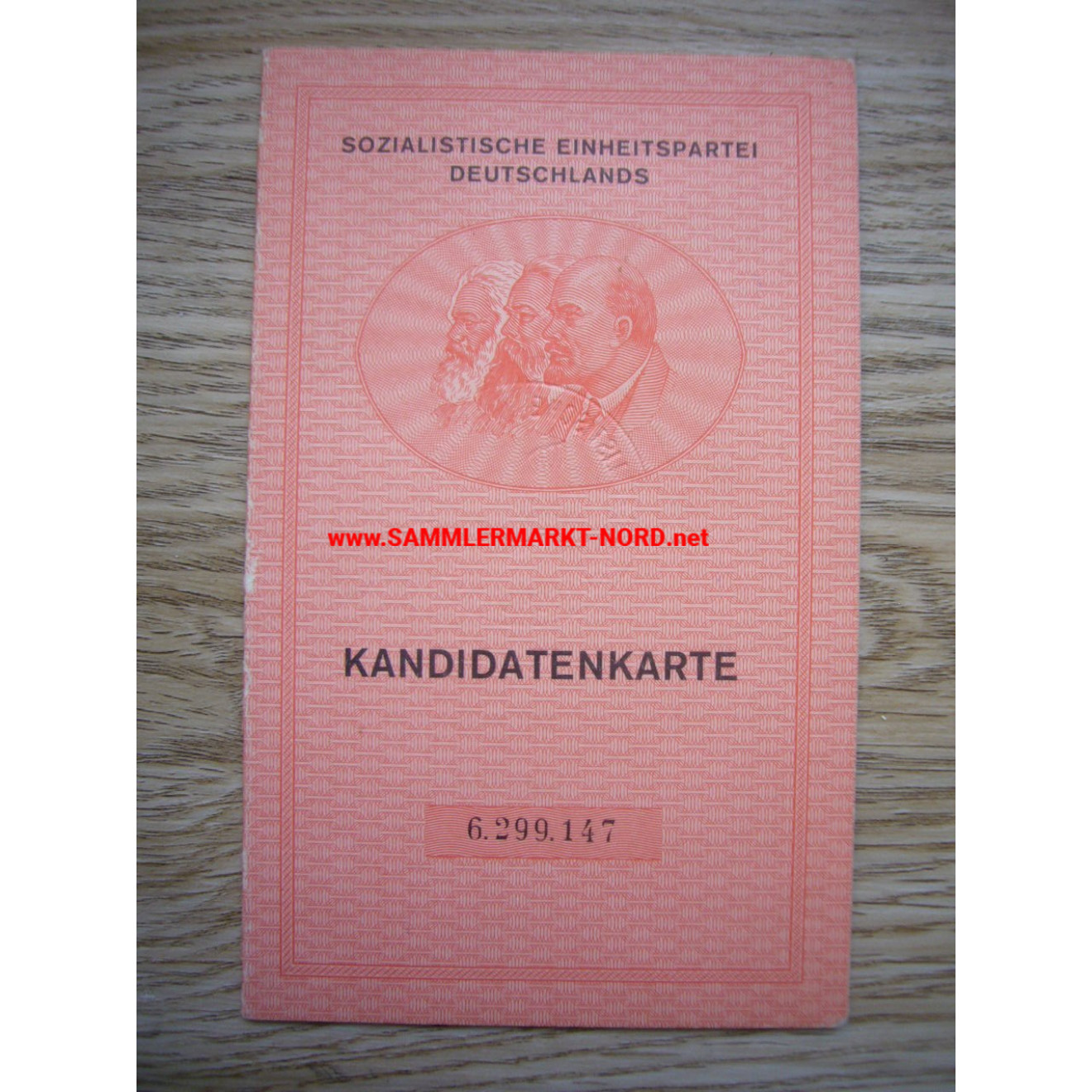 DDR - SED Partei - Kandidatenkarte - Hans-Günter Wolf