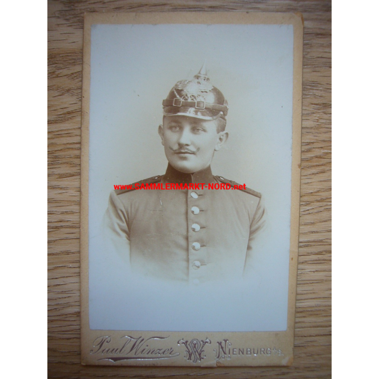 Cabinet photo - Soldier with spiked helmet - Nienburg