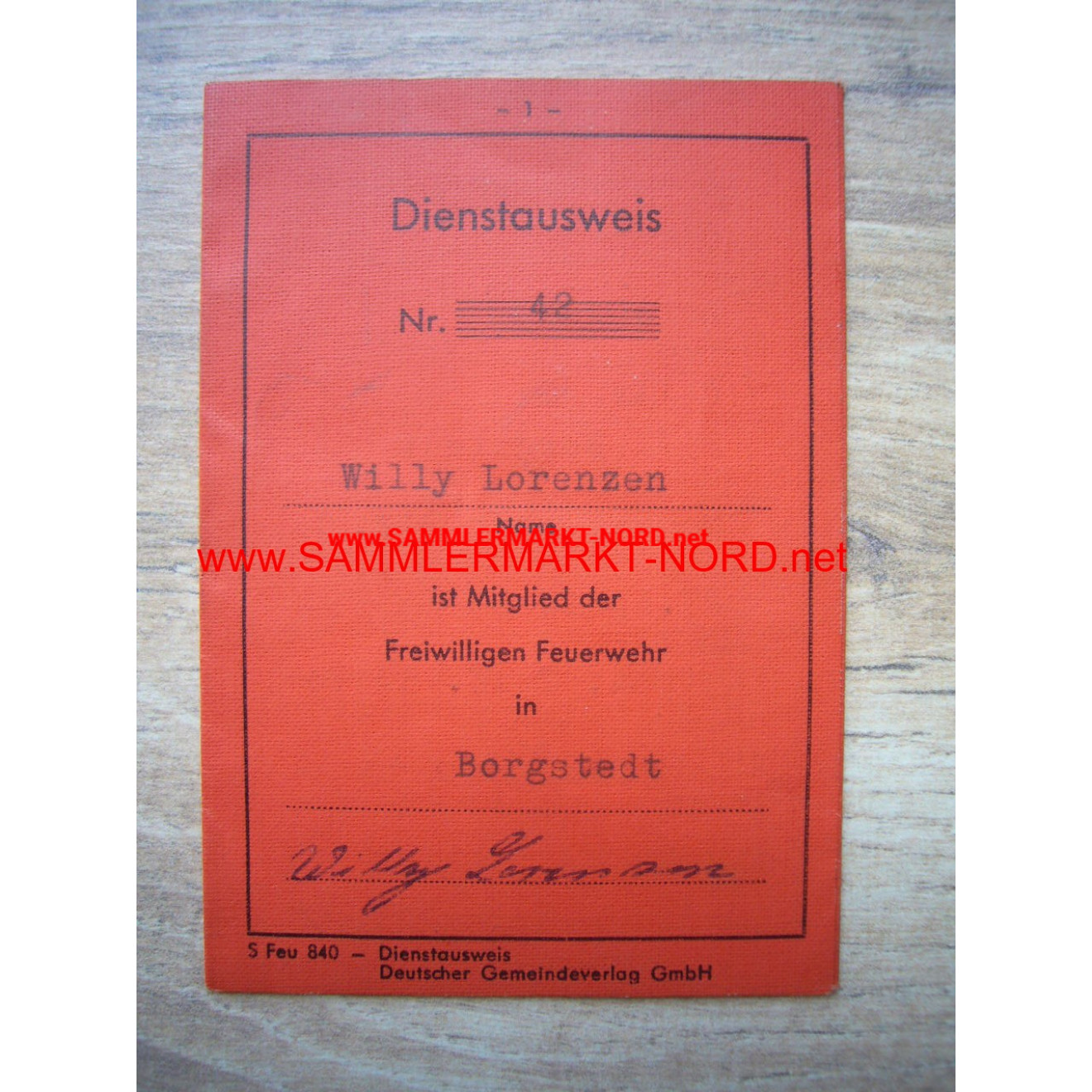 Volunteer Fire Department Borgstedt - ID Card