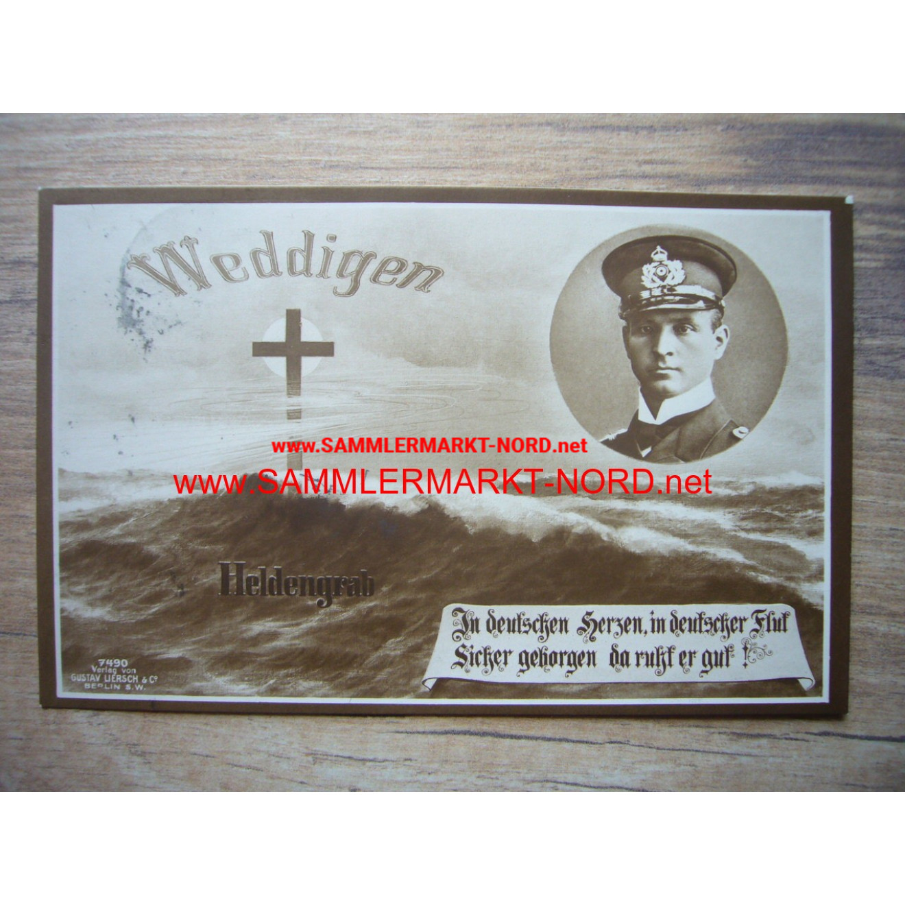 OTTO WEDDINGEN (submarine) - Hero's Grave - Postcard