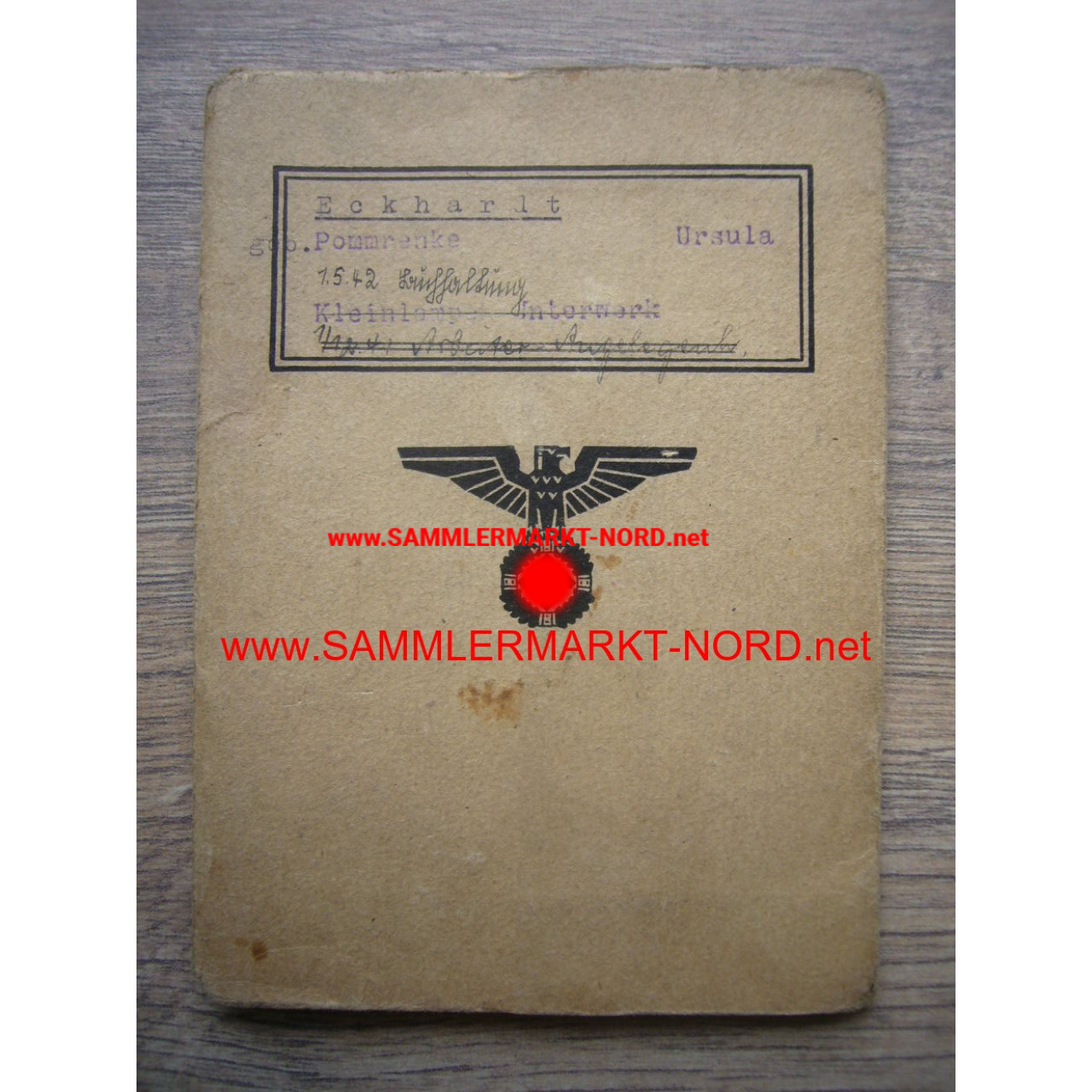 NSDAP ID card - protective cover