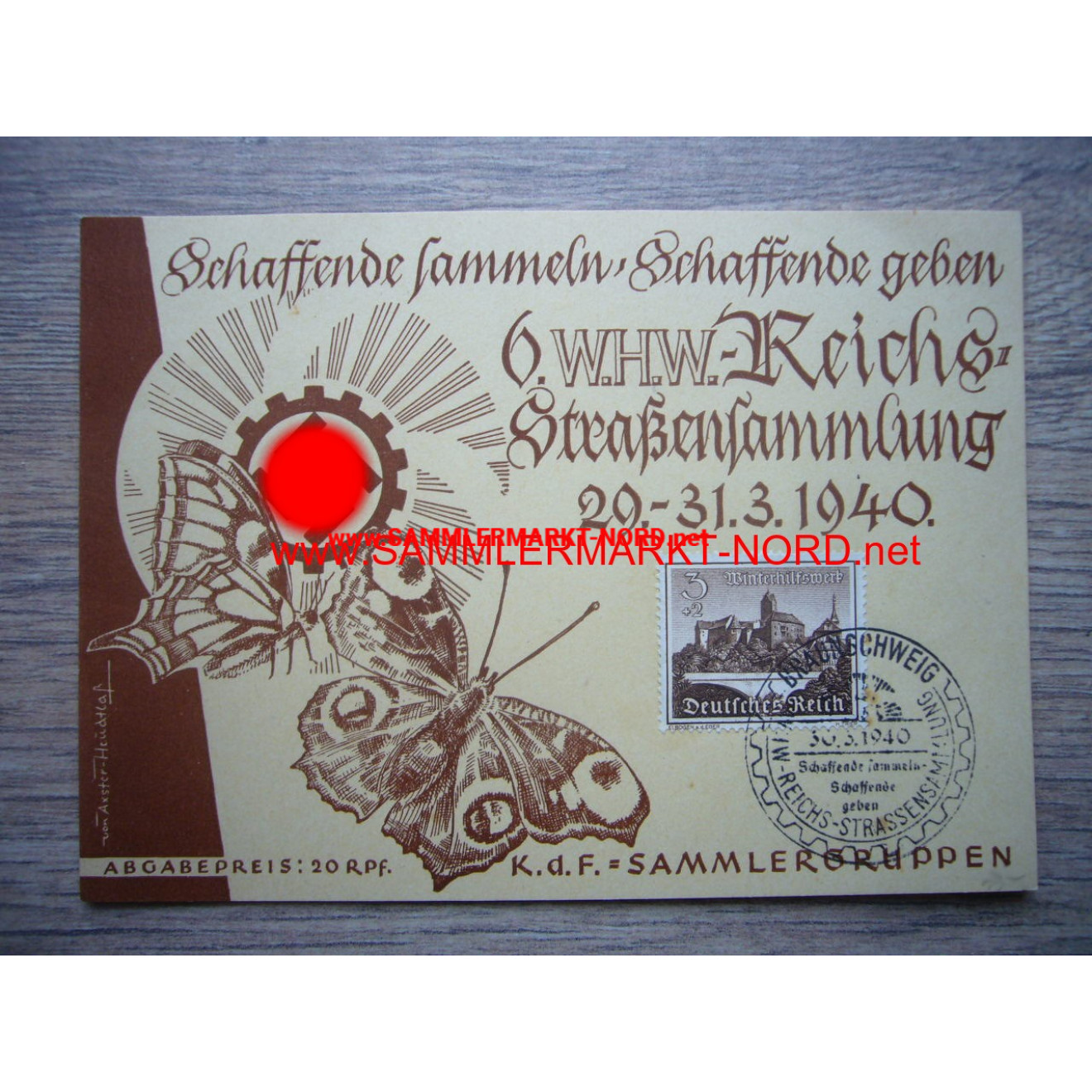 6. WHW Straßensammlung 1940 - Postkarte
