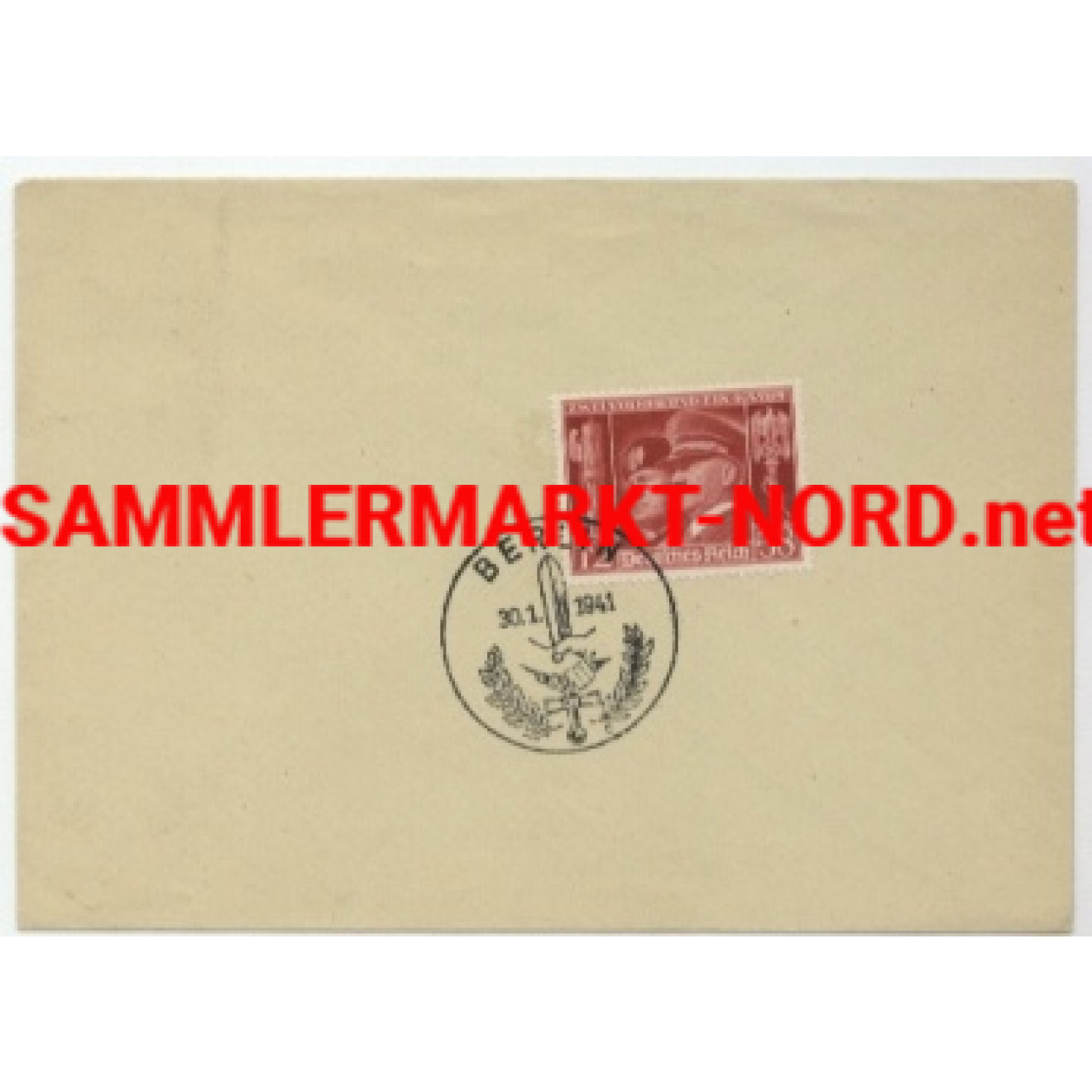 Special stamp "Berlin 30.01.1941" (attendance of the Duce)