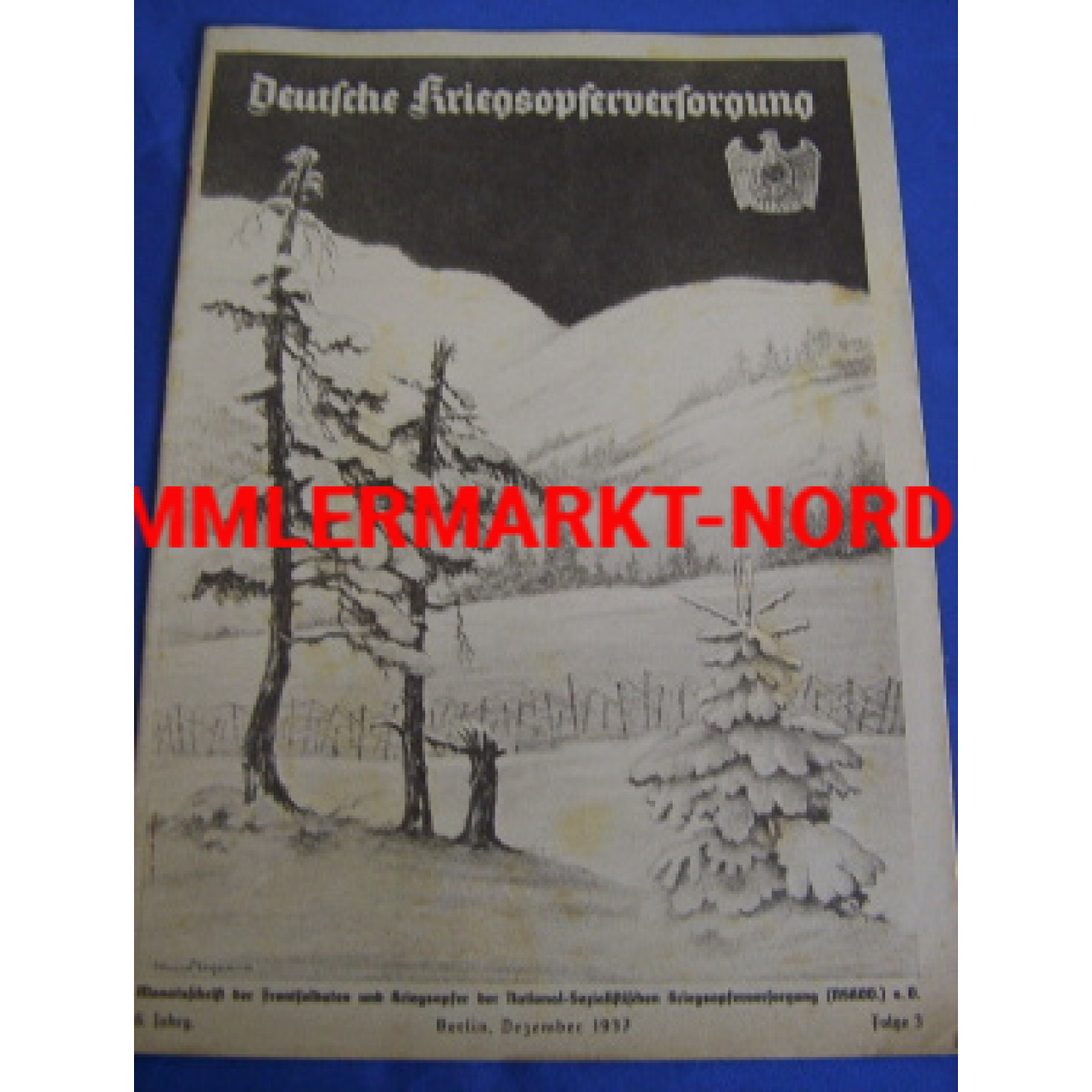 NSKOV Deutsche Kriegsopferversorgung, Dec. 1937