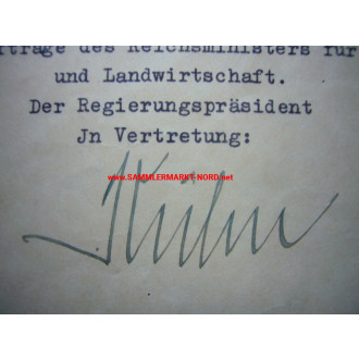 District President WALTHER KÜHN (West Prussia) - autograph