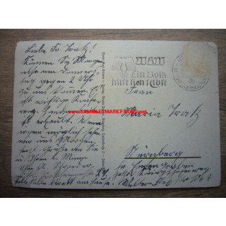 Überführung der alten ruhmreichen Fahnen - Postkarte