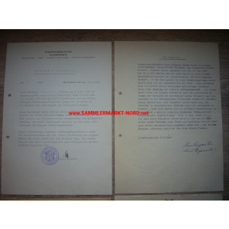 Illertissen (Bavaria) - autographs of the mayors 1948-1956
