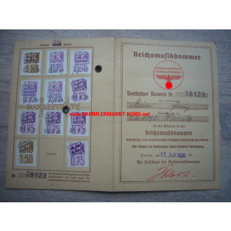 Reichsmusikkammer - provisional ID card