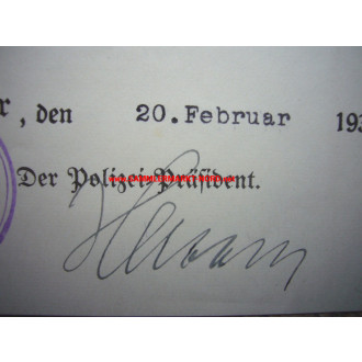 Police President Hanover JOHANN HABBEN - Autograph