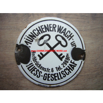 Münchener Wach- und Schliess-Gesellschaft - Enamel sign