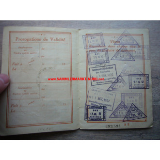Saarland (French occupation zone) - Travel passport