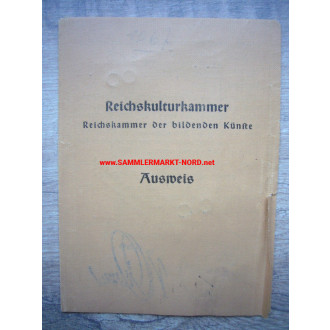 Reichskulturkammer - ID card as an architect working in the building industry