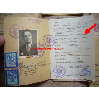Document / identity card collection of a ethnic German Romanians