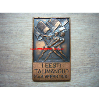 Estonia - 1st Estonian Winter Games 1935 - commemorative plaque
