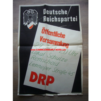 DRP German Reich Party - Election Poster 1961