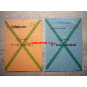 RLB Reichsluftschutzbund - ID card for air raid wardens & RLB officials