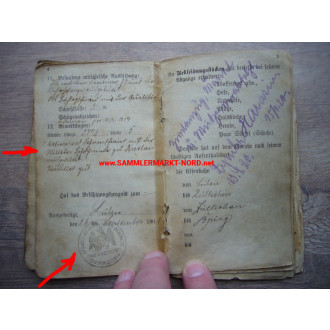 Military passport - Lüben (Silesia) - Dragoon Regiment von Bredow (1st Silesian) No. 4