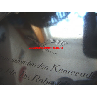 Plate of honour 830 silver - General der Flieger DR. ROBERT KNAUSS - Lufthansa / Luftwaffe