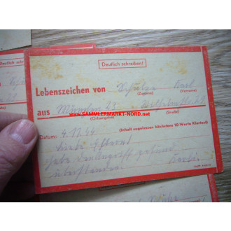 Lebenszeichen Postkarten - Bombenangriffe auf München 1944