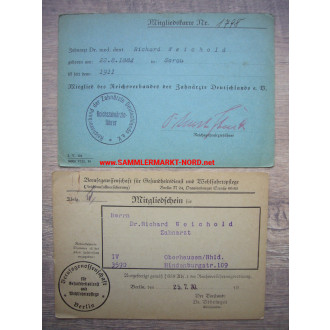 2 x ID card - Reich Association of German Dentists & Professional Association for Health Services
