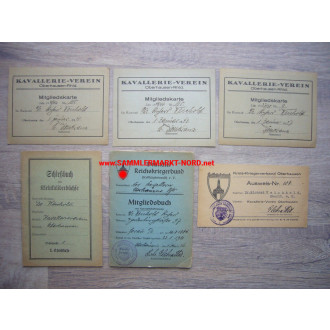 Identity card convolute Kyffhäuserbund - Cavalry Association Oberhausen