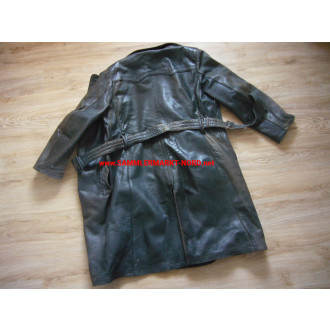Wehrmacht / Military - very heavy leather coat (BWS)