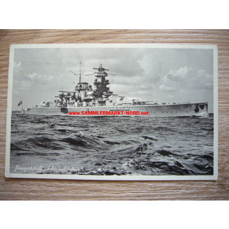 Kriegsmarine postcard - Battleship Admiral Scheer