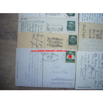 12 x postcard - various propaganda stamps