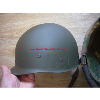 USA steel helmet M1 with inner helmet and camouflage cover